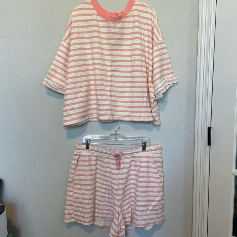 Old Navy Pink and Cream Striped Top